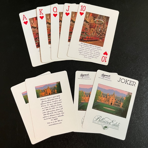 Biltmore Estate, Asheville, NC Playing Cards in Original Box Complete Like New - Picture 4 of 7